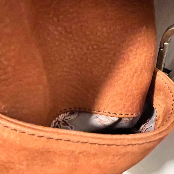 Hobo Sheila Large Satchel Henna Honey Brown Pebble Leather Tote Bag - Picture 12 of 15